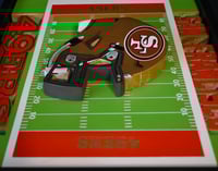 Image 9 of San Francisco 49ERS Hand Crafted NFL 3D Wooden Team Helmet Logo 