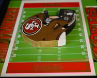 Image 10 of San Francisco 49ERS Hand Crafted NFL 3D Wooden Team Helmet Logo 