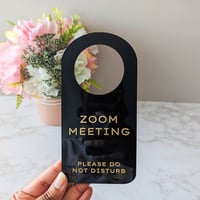 Image 1 of Zoom Meeting Door Hanger