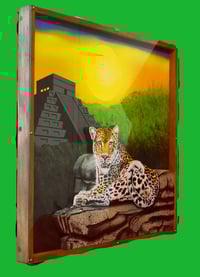 Image 4 of Leopard Diorama - Handmade 3D Wooden Wall Hanging Artwork
