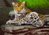 Image 14 of Leopard Diorama - Handmade 3D Wooden Wall Hanging Artwork