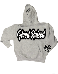 HOOD RAISED NEW GRAY HOODIE