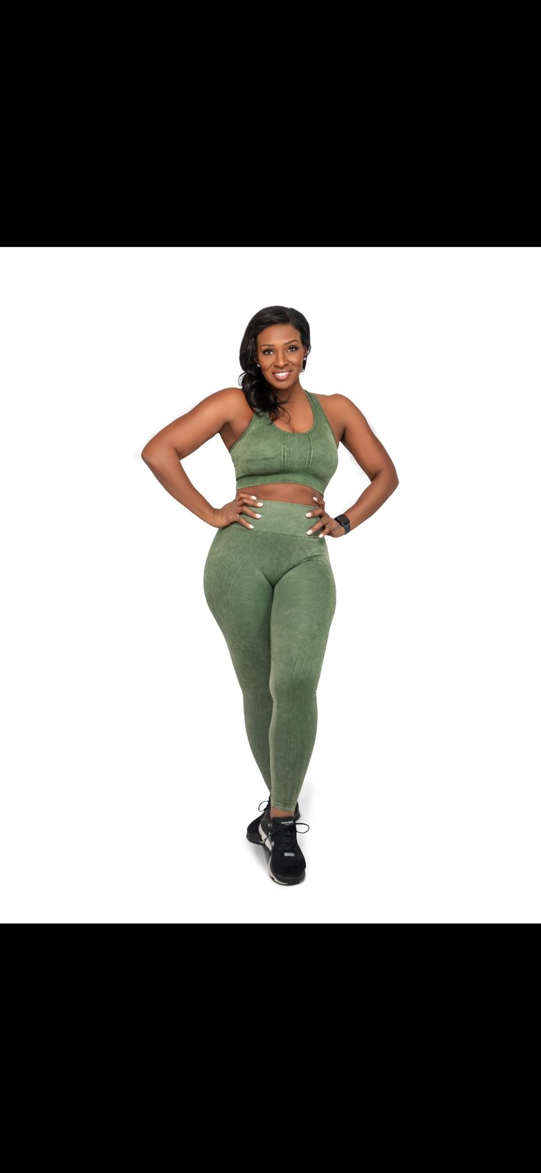 Image of Stonewashed seamless activewear set