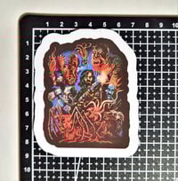 Image 2 of The Thing Collage Of Characters From The Movie Matte Vinyl Sticker