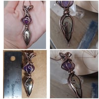 Image 5 of Amethyst & Pyrite statement pendant 