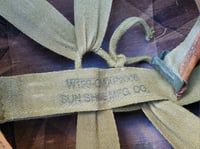 Image 15 of WWII M2 101st Airborne Helmet 506th PIR D-bale Front Seam & WWII Westinghouse liner.