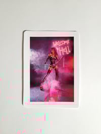 Image 1 of Elisanth Welcome To Hell Latex Suit Matte Vinyl Sticker