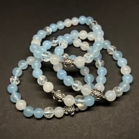Image 1 of Blue/White Turtle Bracelet