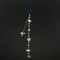 Caribbean Calcite/Blue Moonstone Starfish Phone Charm