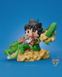 Image 2 of Kid Goku & Shenlong Dragon Ball Z Custom Funko Pop