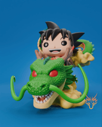 Image 3 of Kid Goku & Shenlong Dragon Ball Z Custom Funko Pop