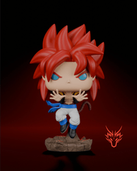 Image 1 of Gogeta Super Saiyan 4 Dragon Ball GT Custom Funko Pop