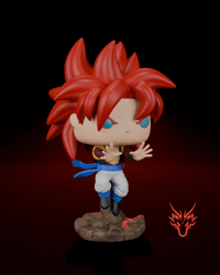 Image 2 of Gogeta Super Saiyan 4 Dragon Ball GT Custom Funko Pop