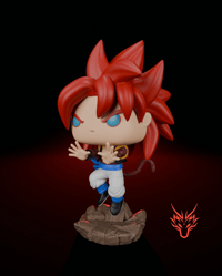 Image 3 of Gogeta Super Saiyan 4 Dragon Ball GT Custom Funko Pop