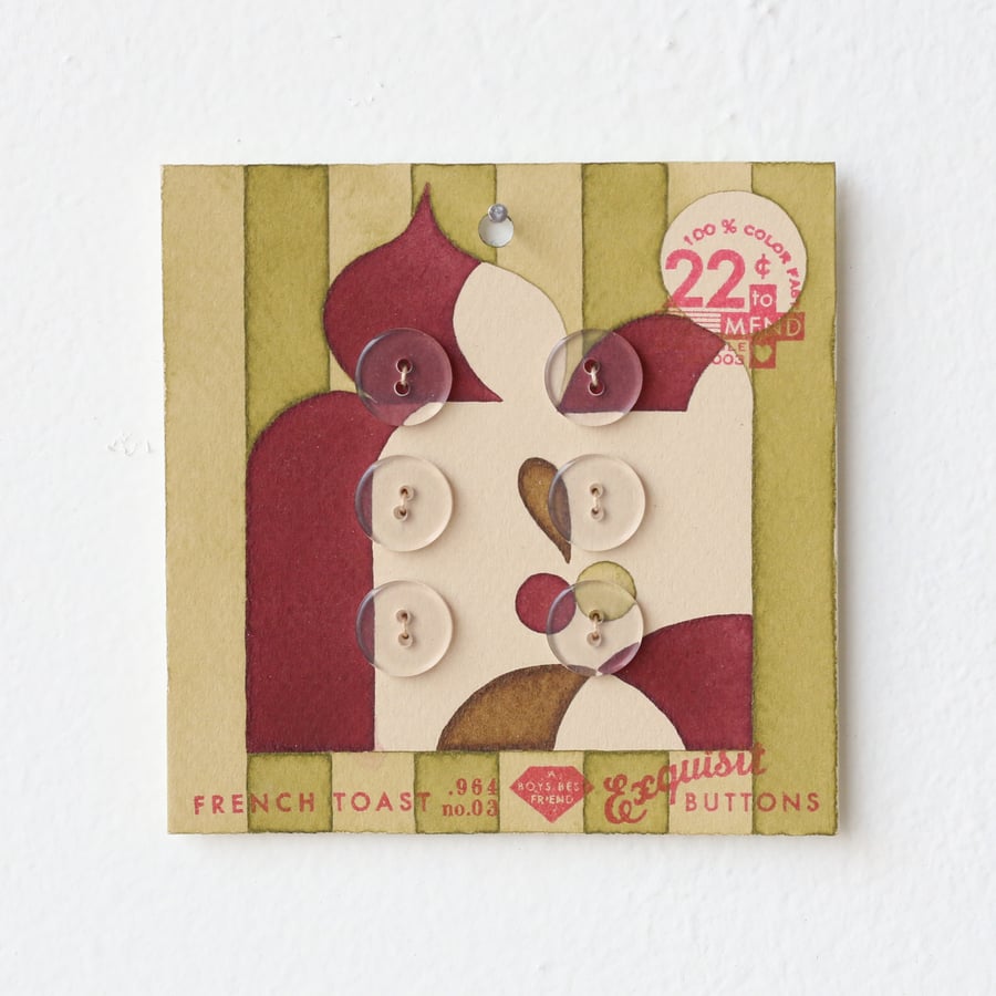 Image of Pea Green Button Card 6