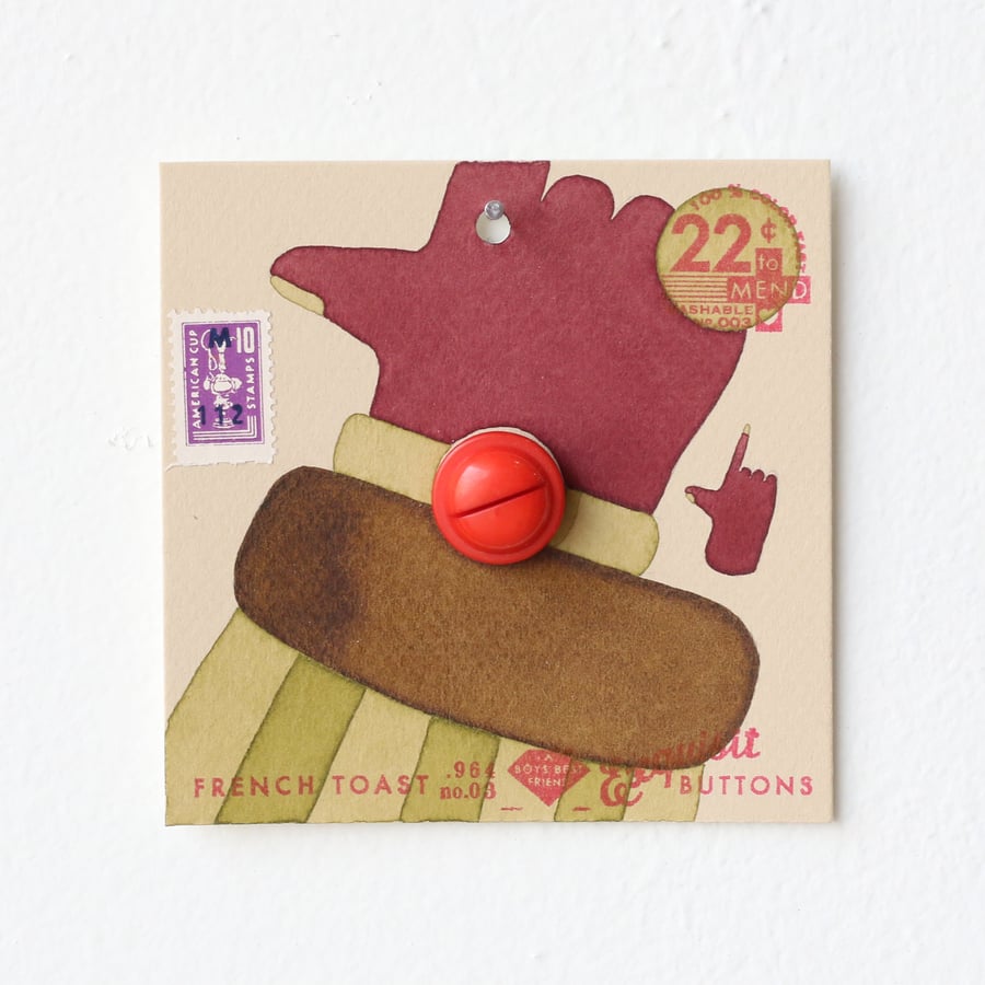 Image of Pea Green Button Card 17
