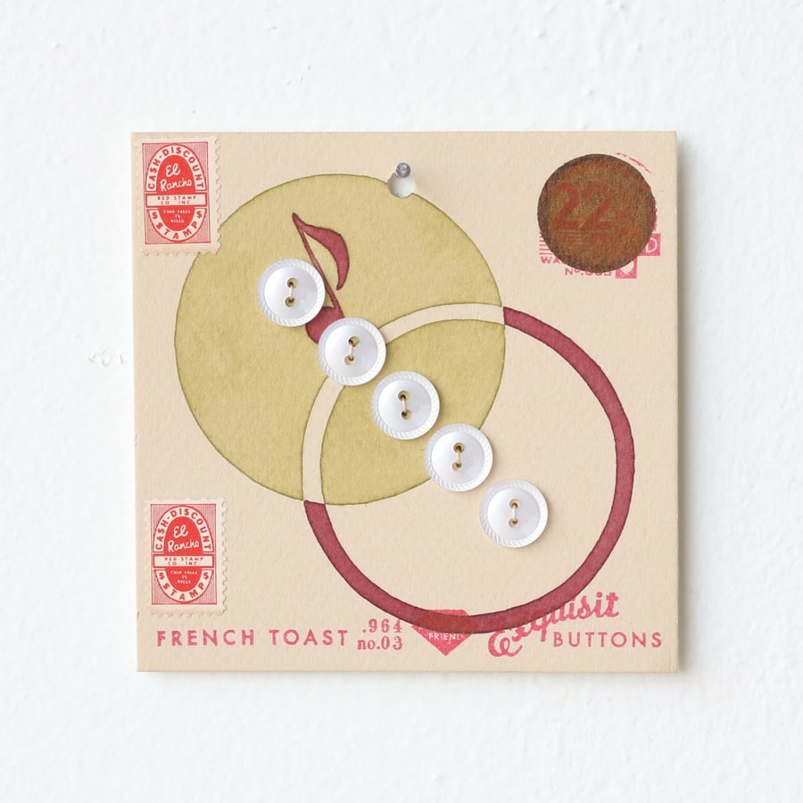 Image of Pea Green Button Card 18
