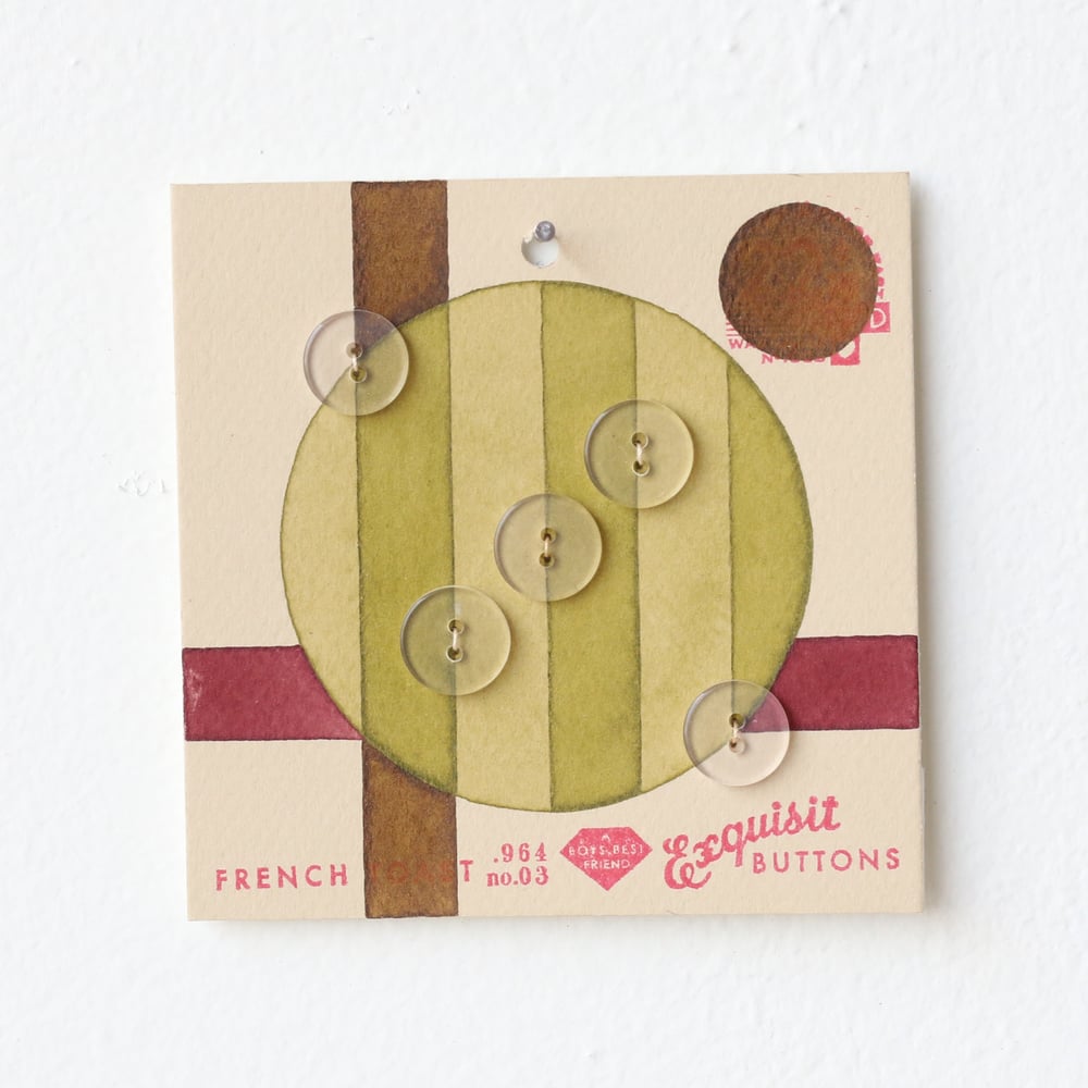 Image of Pea Green Button Card 19