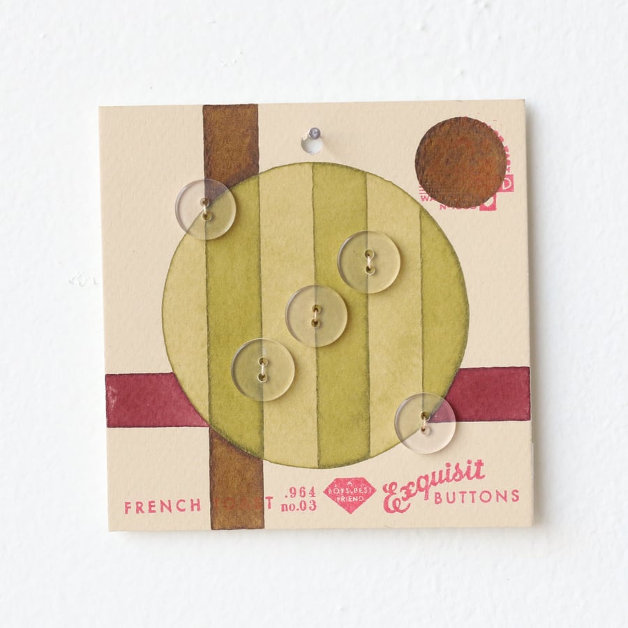 Image of Pea Green Button Card 19