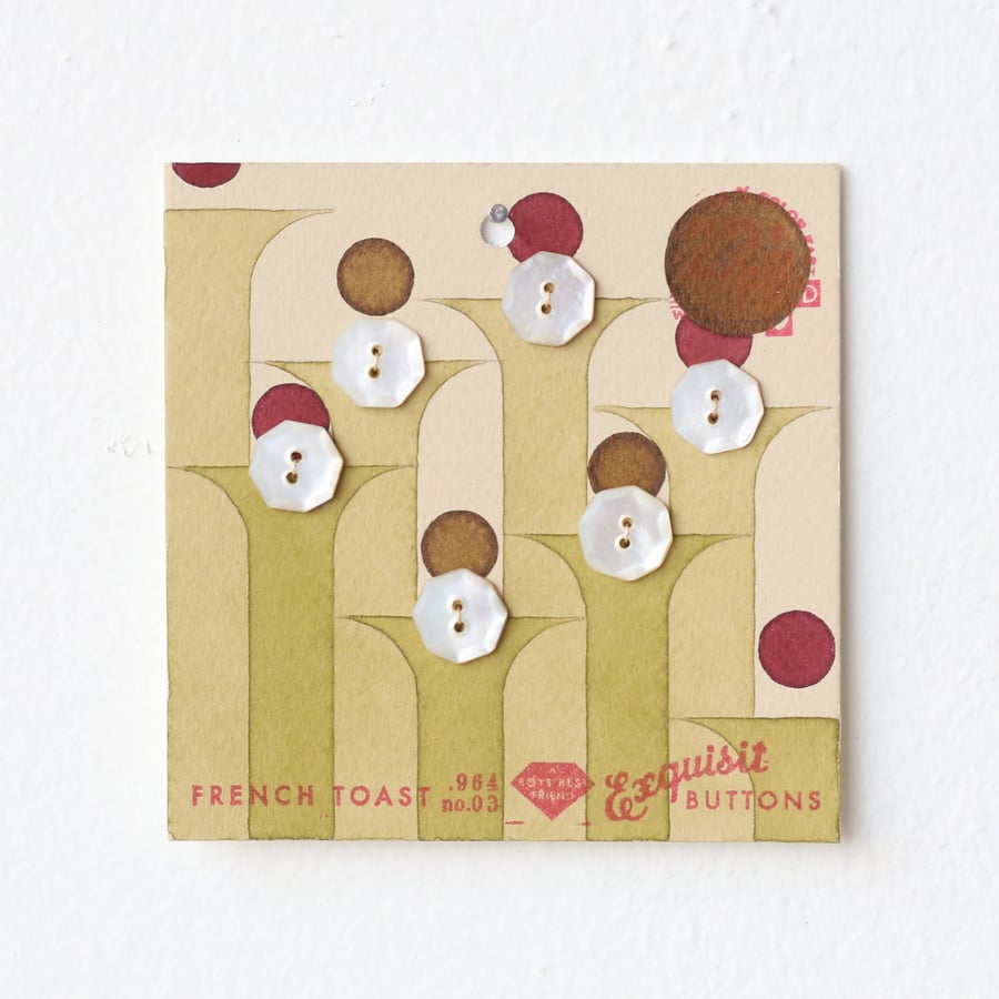 Image of Pea Green Button Card 20