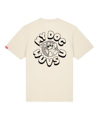 Image 1 of My Dog Wuvs U T-Shirt / Natural Raw + Black & Grey