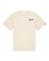 Image 2 of My Dog Wuvs U T-Shirt / Natural Raw + Black & Grey