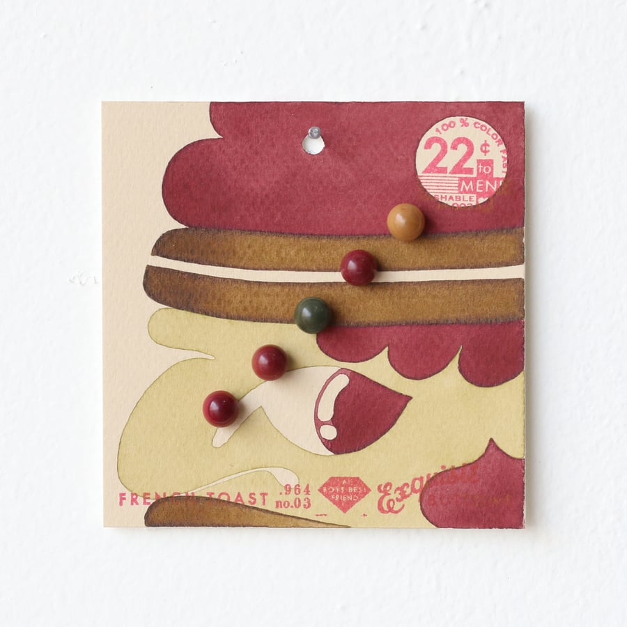 Image of Pea Green Button Card 22