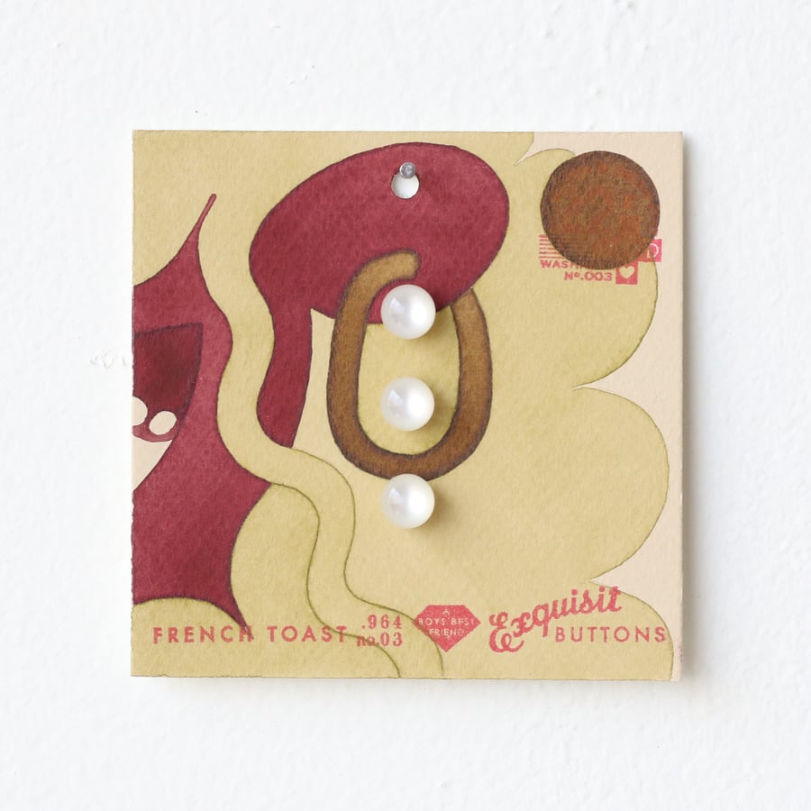 Image of Pea Green Button Card 23