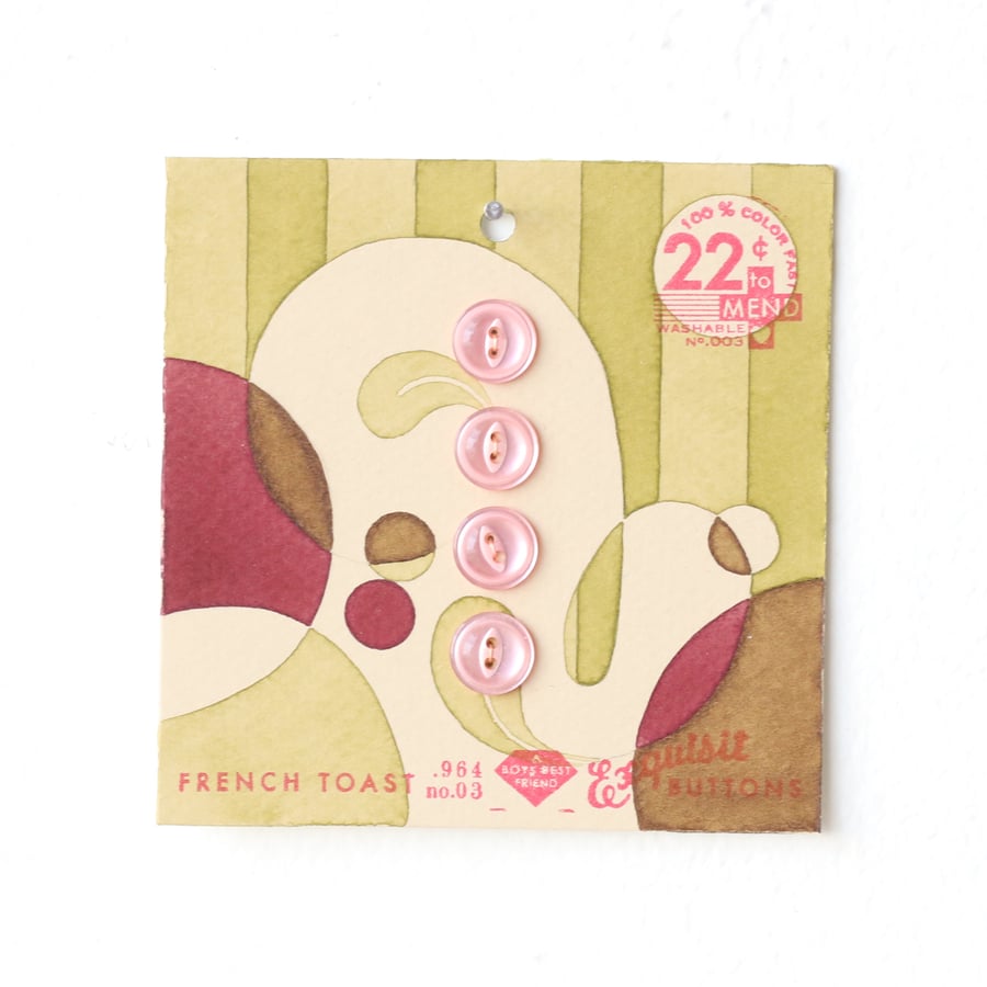 Image of Pea Green Button Card 37