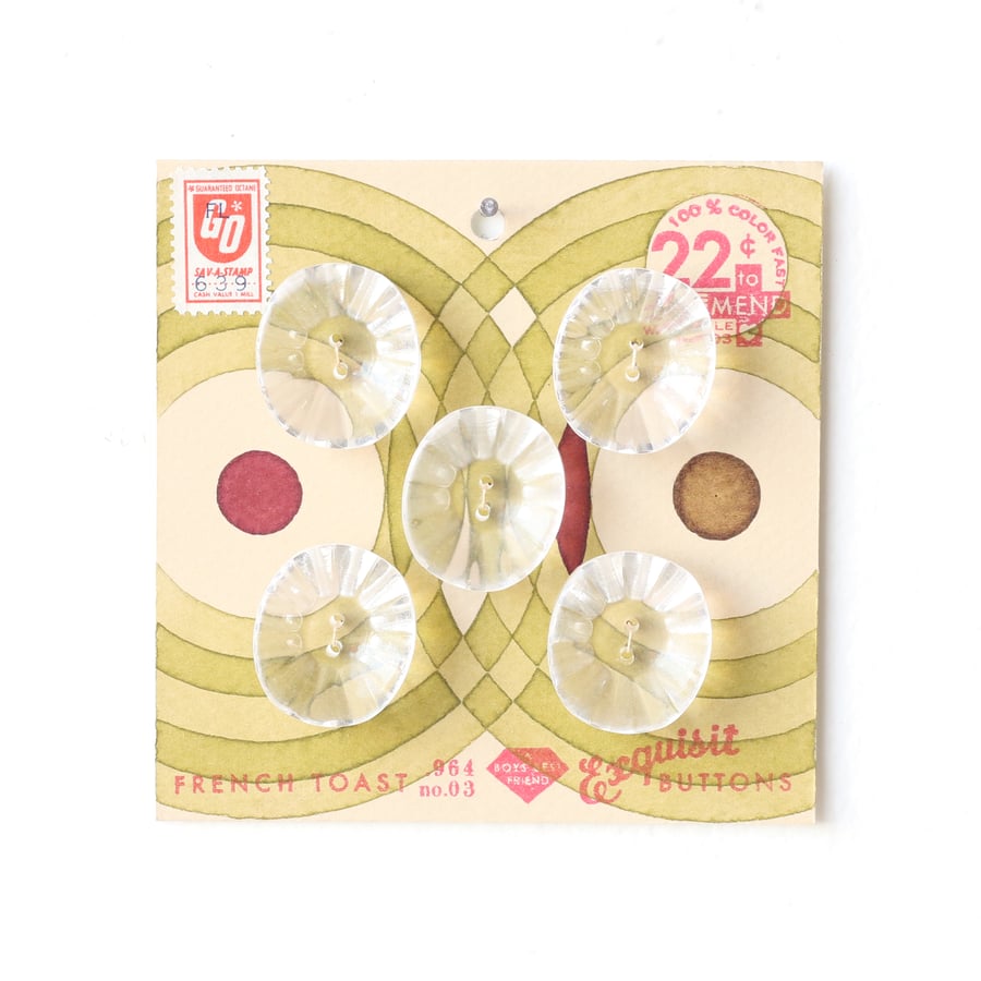 Image of Pea Green Button Card 38