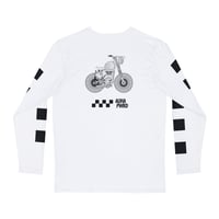 Image 2 of PWRD CHECKERED RACING LONG SLEEVE TEE WHITE