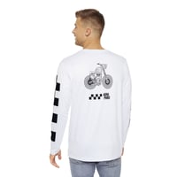 Image 4 of PWRD CHECKERED RACING LONG SLEEVE TEE WHITE