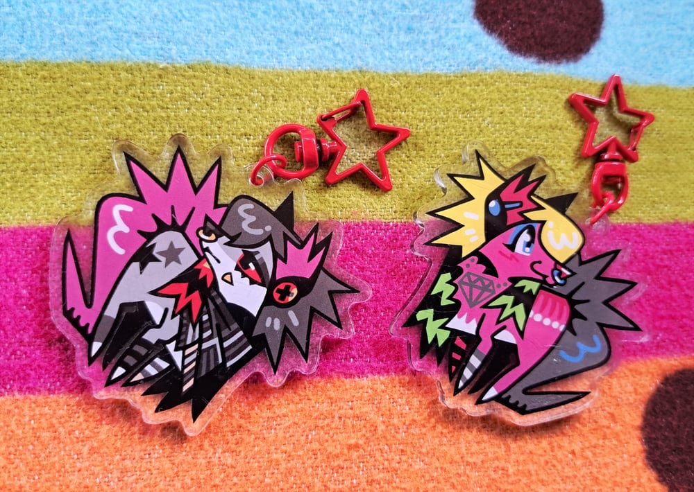 Image of xX_SPARKLEDOG/GLOOMDOG_Xx π 2.5'' Acrylic Keychain