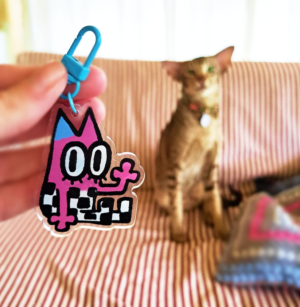 Image of cat guy 🐱 2.5'' Acrylic Keychain
