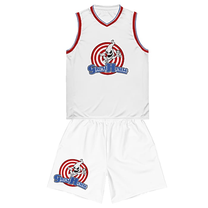 Scrubby Ghost House Squad Basketball Jersey + Shorts