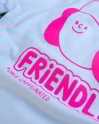Image 4 of Once Caffeinated T-shirt / White + Hot Pink
