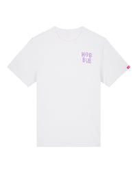 Image 2 of Low-Res Betty T-shirt / White + Lavender 