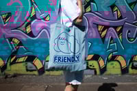 Image 2 of Totes Friendly* Tote Bag / Denim + Navy 
