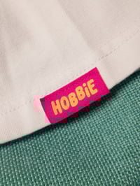 Image 6 of Hobbie Shop Top / White + Blue, Yellow & Hot Pink