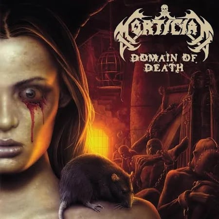 Image of MORTICIAN - Domain Of Death (Orange Krush w/ Splatter) LP