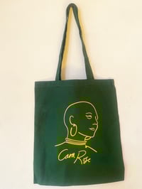 Cara Rose Portrait Tote Bag (Green)