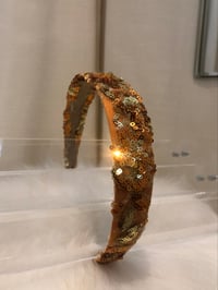 Image 3 of Sequin Headband - Gold