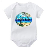 Image 1 of Baby Jumpsuit Printed Art 'Beach Baby’ 