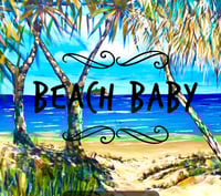 Image 2 of Baby Jumpsuit Printed Art 'Beach Baby’ 