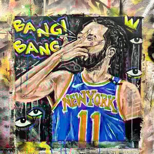 BANG BANG, BRUNSON ORIGINAL PAINTING 28x28"