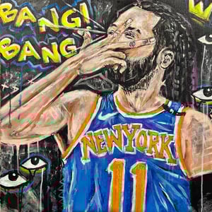 BANG BANG, BRUNSON ORIGINAL PAINTING 28x28"