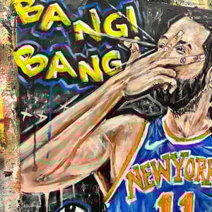 BANG BANG, BRUNSON ORIGINAL PAINTING 28x28"