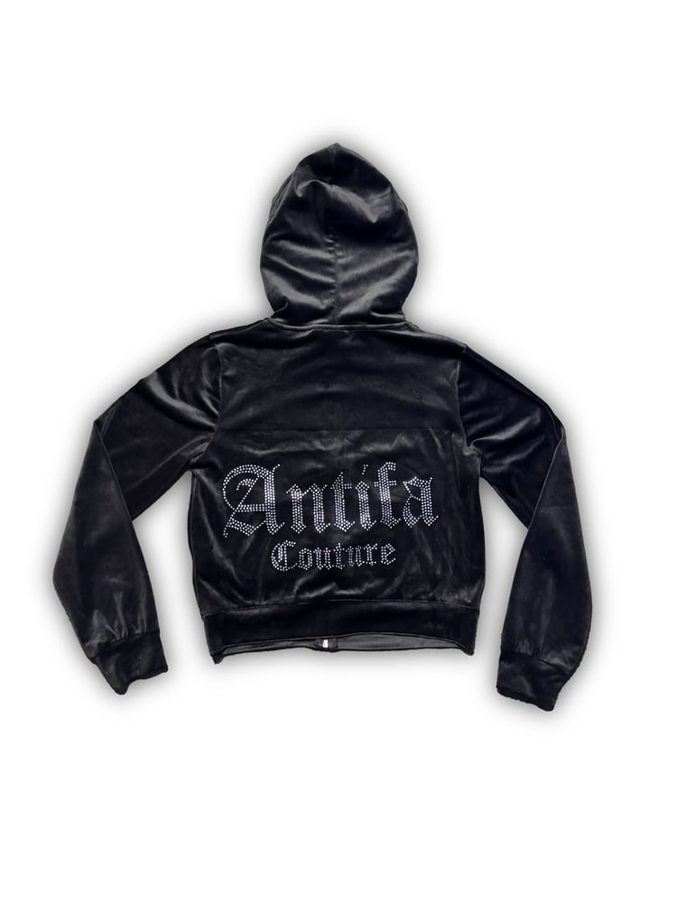Image of Dark Brown Velour Jacket (M) - Antifa Couture (JA24)