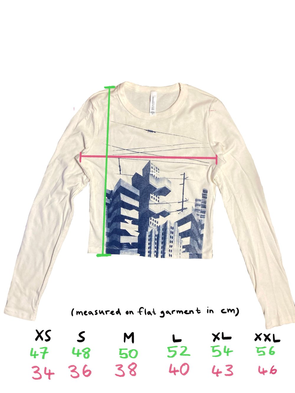 Image of Brutalism Cropped Long Sleeve