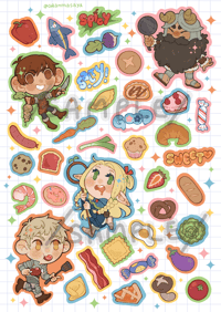 Image 3 of [PREORDER] Dungeon Menshi spiral notebook and sticker sheet 🫑🍅